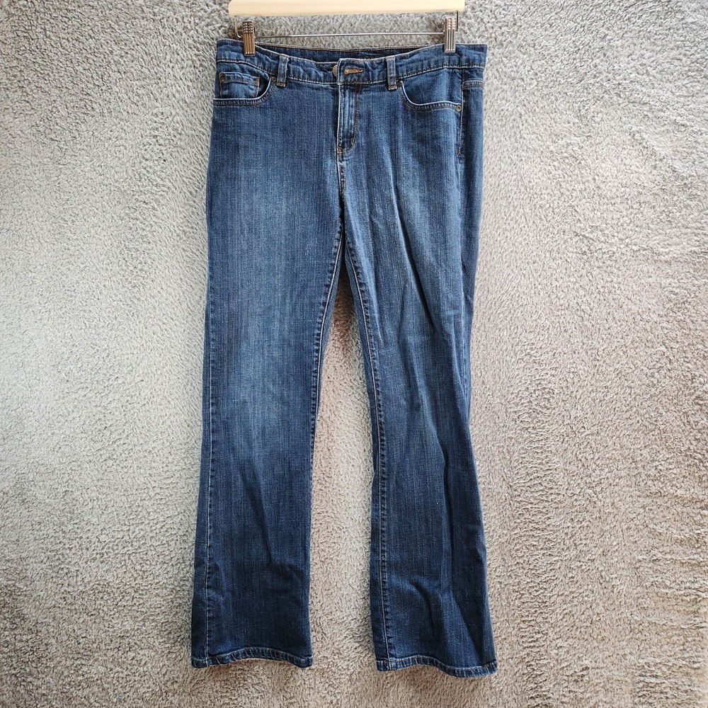 Axcess By Liz Claiborne Bootcut Jeans 8 (Fits 32x31) Blue Denim Cotton Stretch